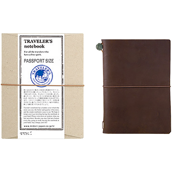Traveler's Notebook - Brown - Passport Size-Pen Boutique Ltd