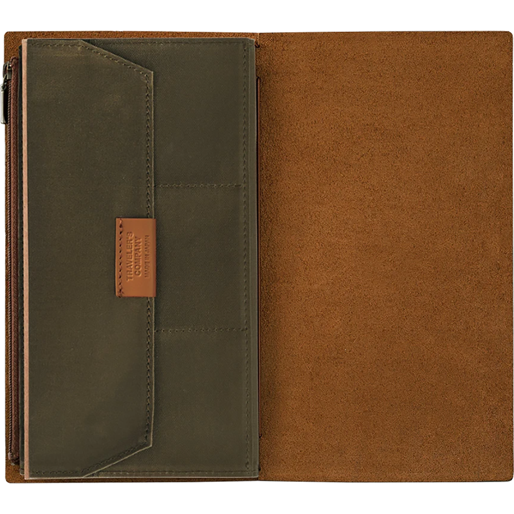 Traveler's Notebook Case - Olive (Regular Size)-Pen Boutique Ltd