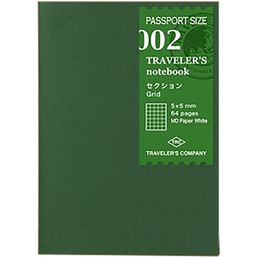 Traveler's Notebook P02 Refill - Passport Size - MD Paper Grid-Pen Boutique Ltd