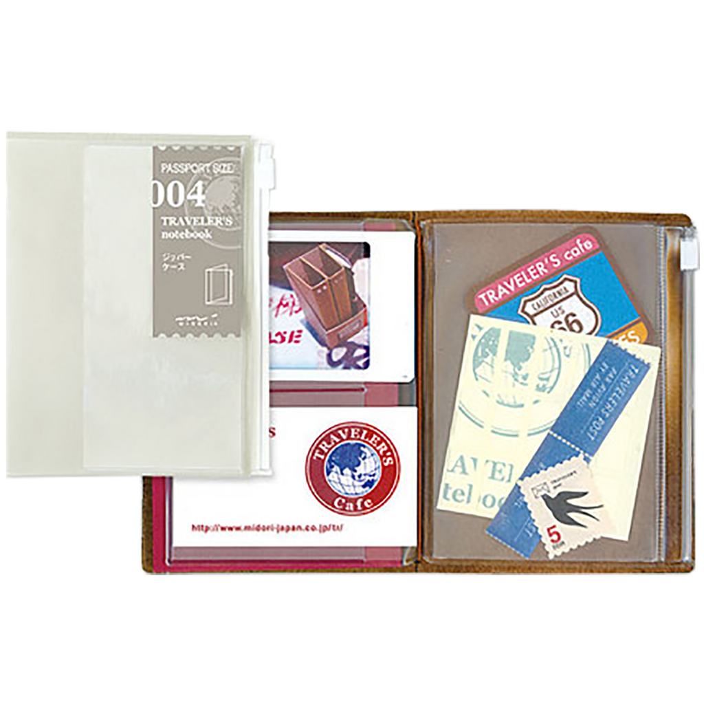 Traveler's Notebook P04 Refill - Passport Size - Zipper Pocket-Pen Boutique Ltd