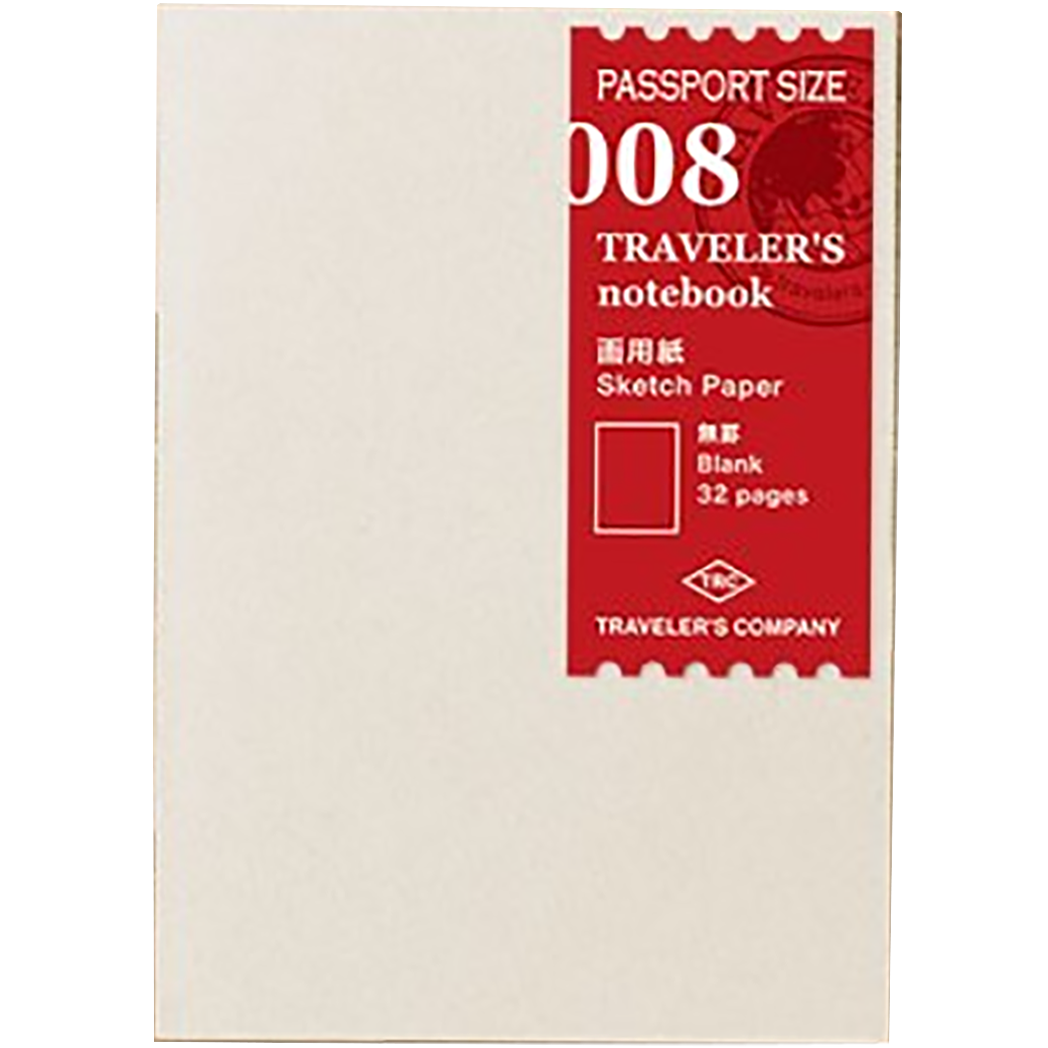 Traveler's Notebook P08 Refill - Passport Size - Drawing Paper-Pen Boutique Ltd