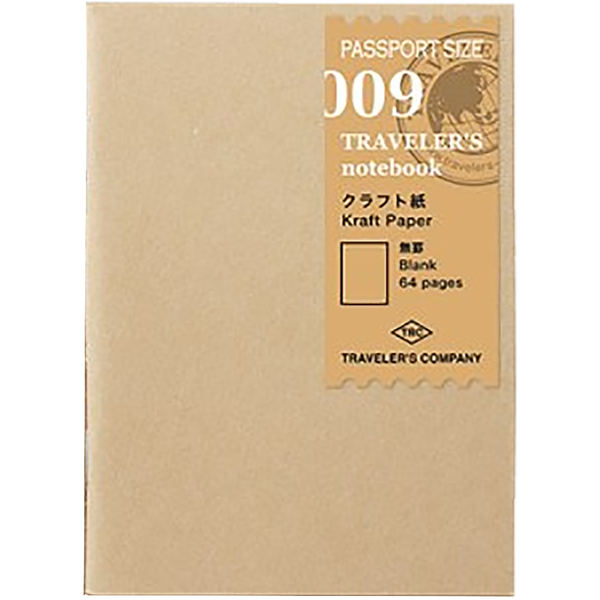 Traveler's Notebook P09 Refill - Passport Size - Kraft Paper-Pen Boutique Ltd