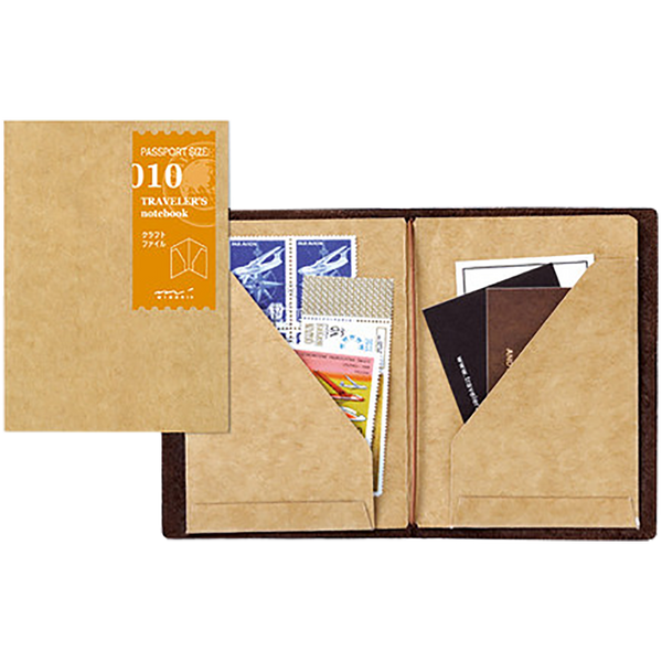 Traveler's Notebook P10 Refill - Passport Size - Kraft File-Pen Boutique Ltd