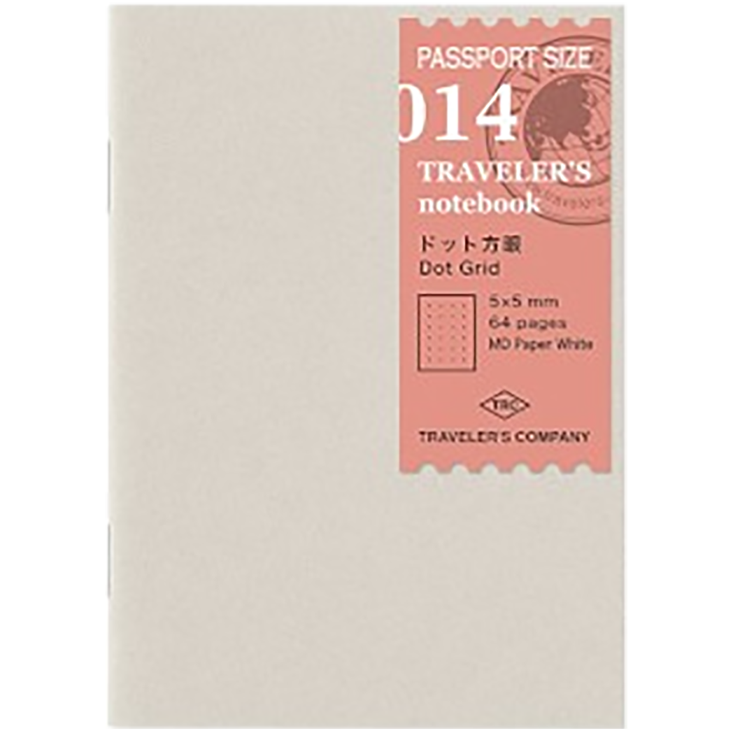 Traveler's Notebook P14 Refill - Passport Size - Dot Grid-Pen Boutique Ltd