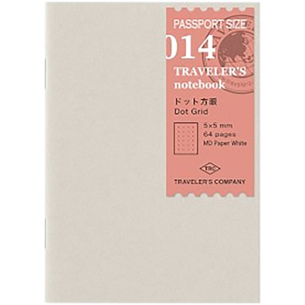 Traveler's Notebook P14 Refill - Passport Size - Dot Grid-Pen Boutique Ltd