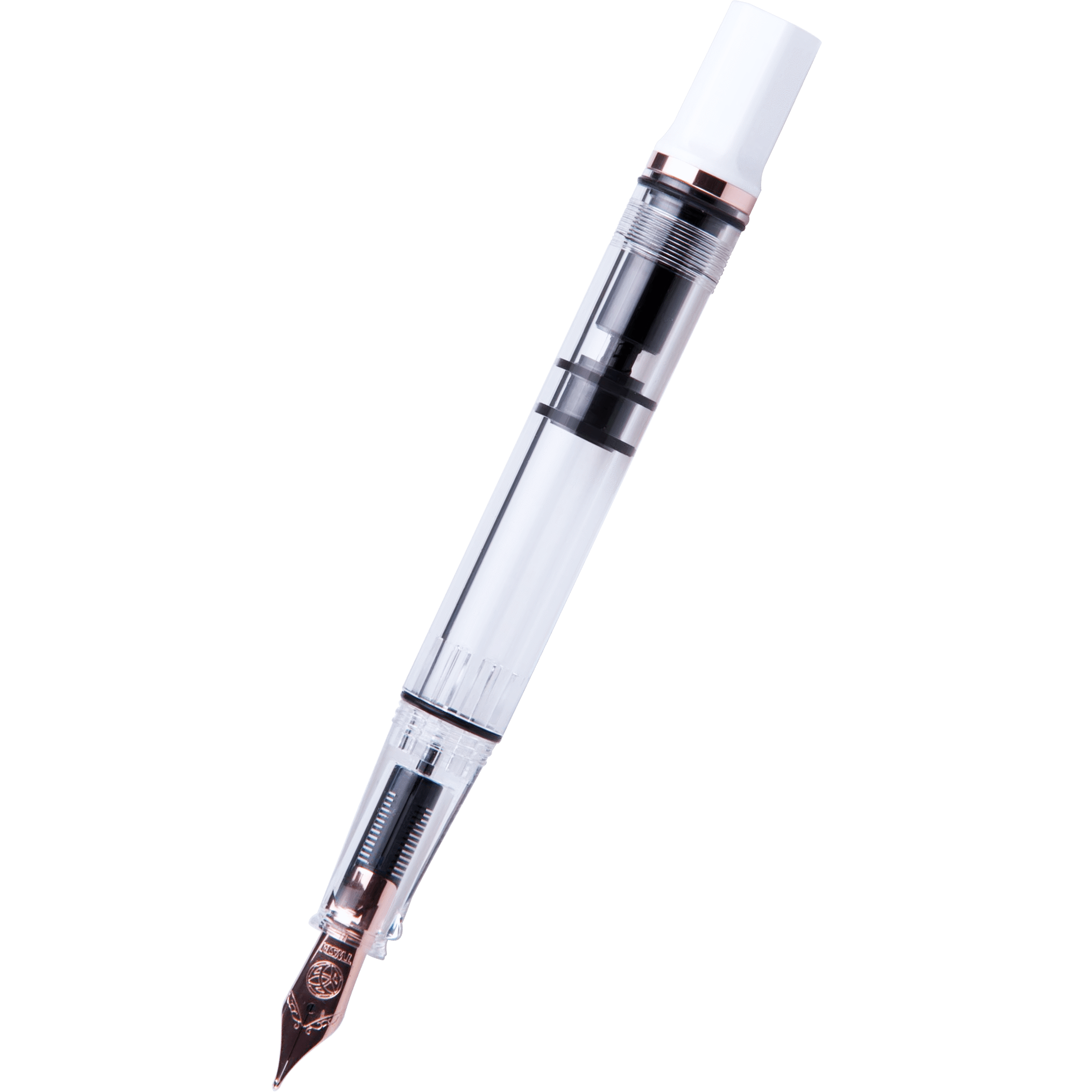 TWSBI Eco Fountain Pen - Transparent White - Rose Gold Trim (Special Edition)-Pen Boutique Ltd