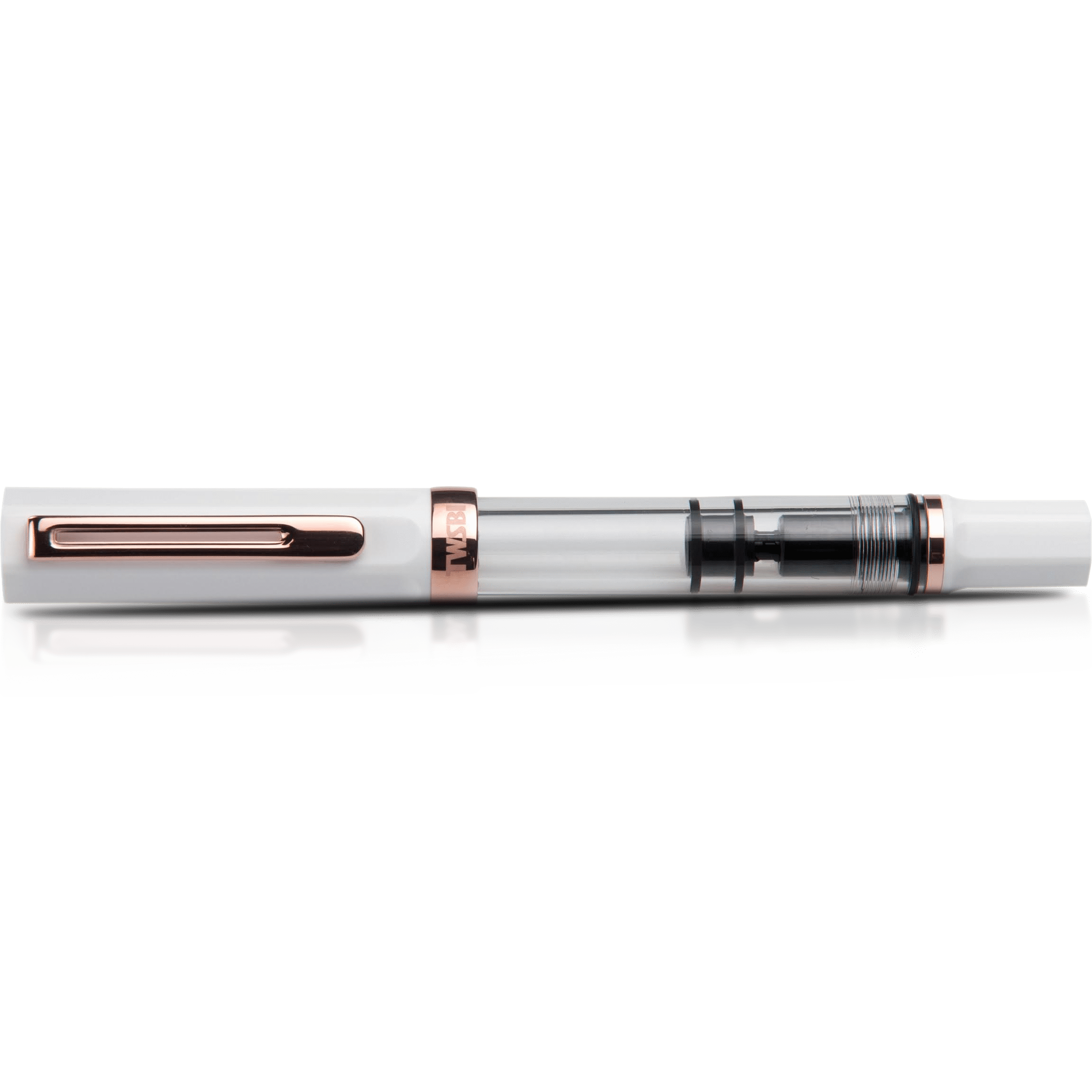 TWSBI Eco Fountain Pen - Transparent White - Rose Gold Trim (Special Edition)-Pen Boutique Ltd