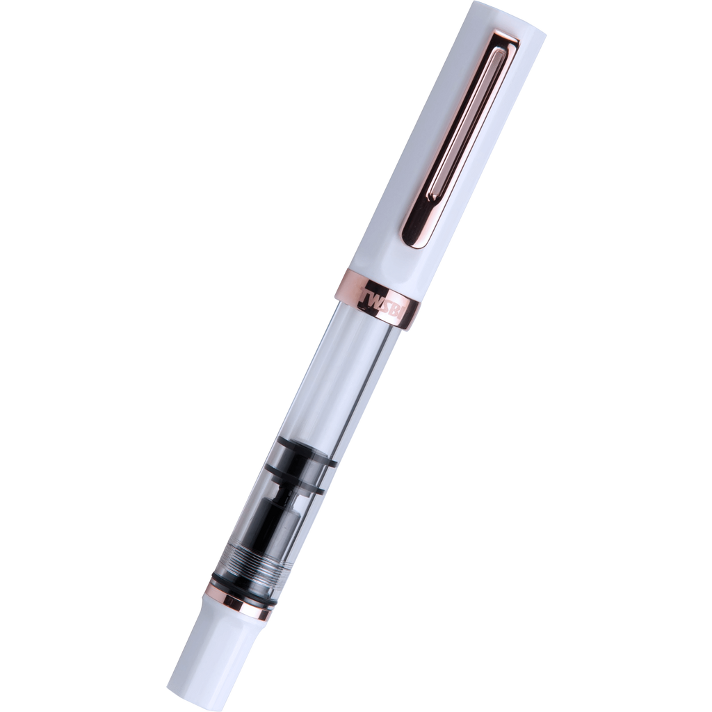 TWSBI Eco Fountain Pen - Transparent White - Rose Gold Trim (Special Edition)-Pen Boutique Ltd