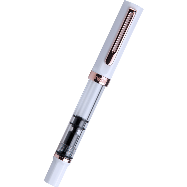 TWSBI Eco Fountain Pen - Transparent White - Rose Gold Trim (Special Edition)-Pen Boutique Ltd