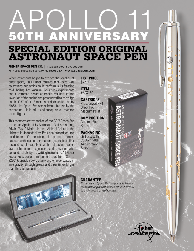 Fisher Space Pen - The Original Astronaut Pen - AG7 Series - Chrome