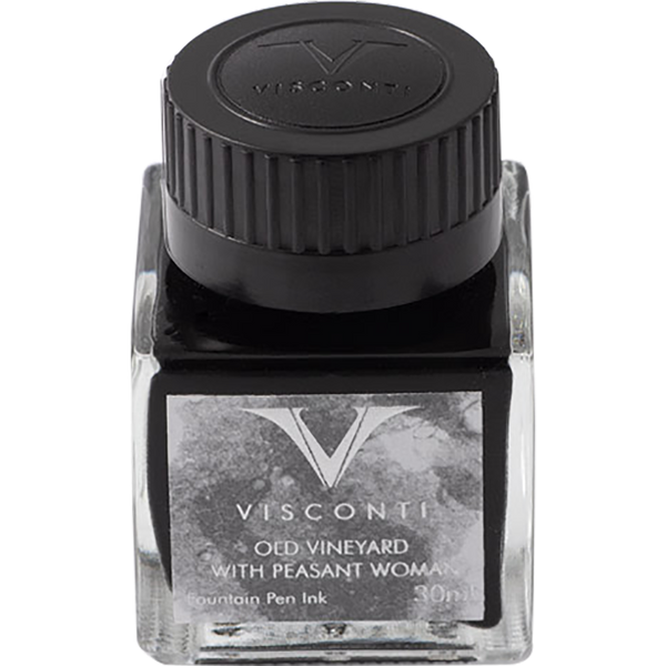 Visconti Van Gogh Ink Bottle - Old Vineyard with Peasant Woman - Grey - 30ml-Pen Boutique Ltd