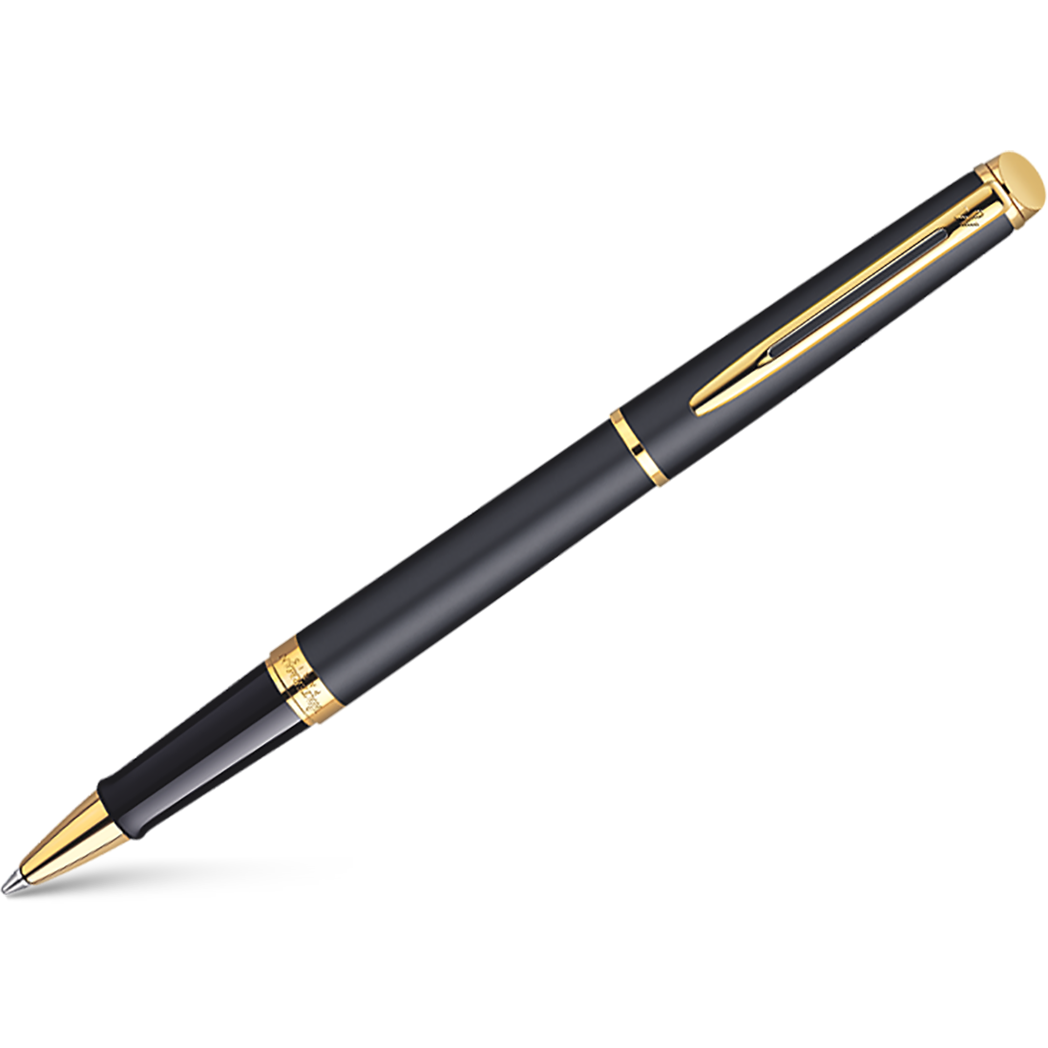 Waterman Hemisphere Rollerball Pen - Matte Black - Gold Trim-Pen Boutique Ltd