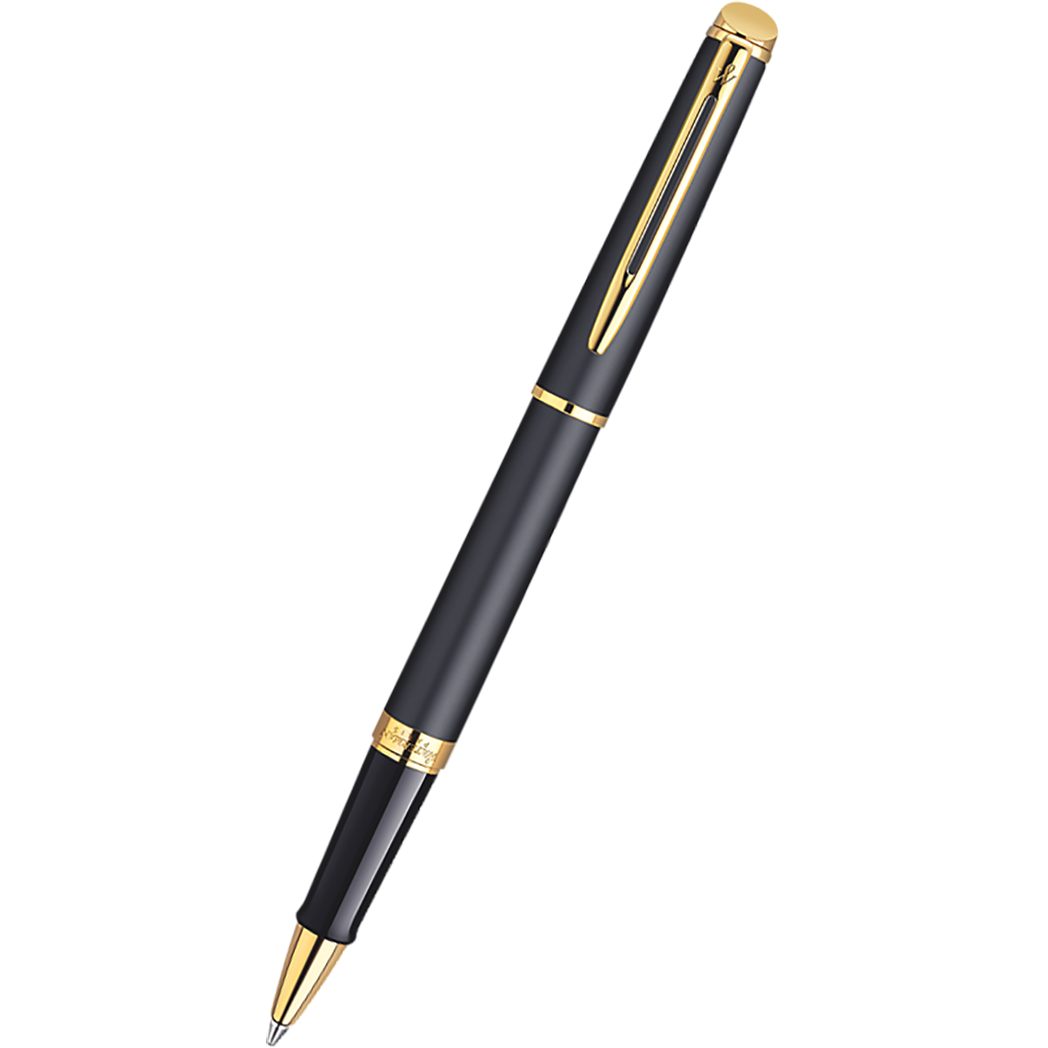 Waterman Hemisphere Rollerball Pen Matte Black Gold Trim