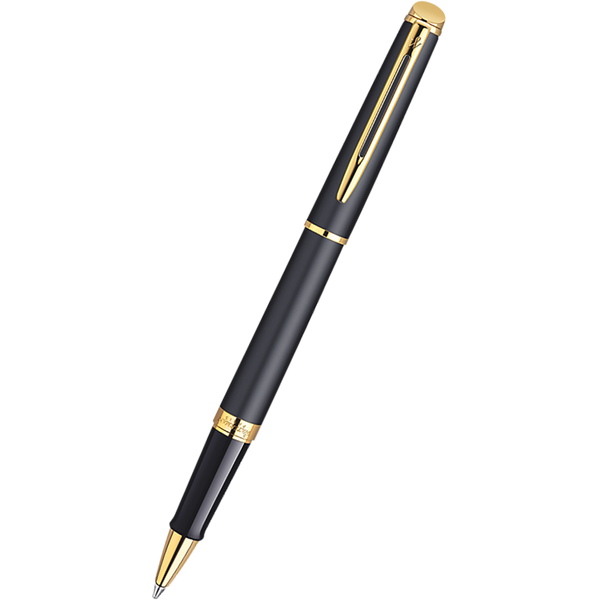 Waterman Hemisphere Rollerball Pen Matte Black Gold Trim