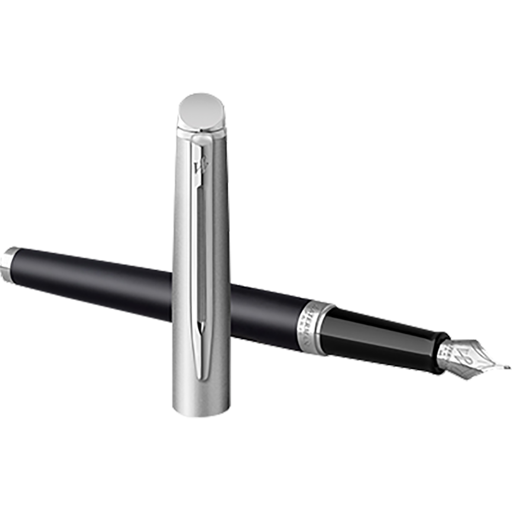 Waterman Hemisphere21 Fountain Pen - Matte Black - Chrome Trim-Pen Boutique Ltd