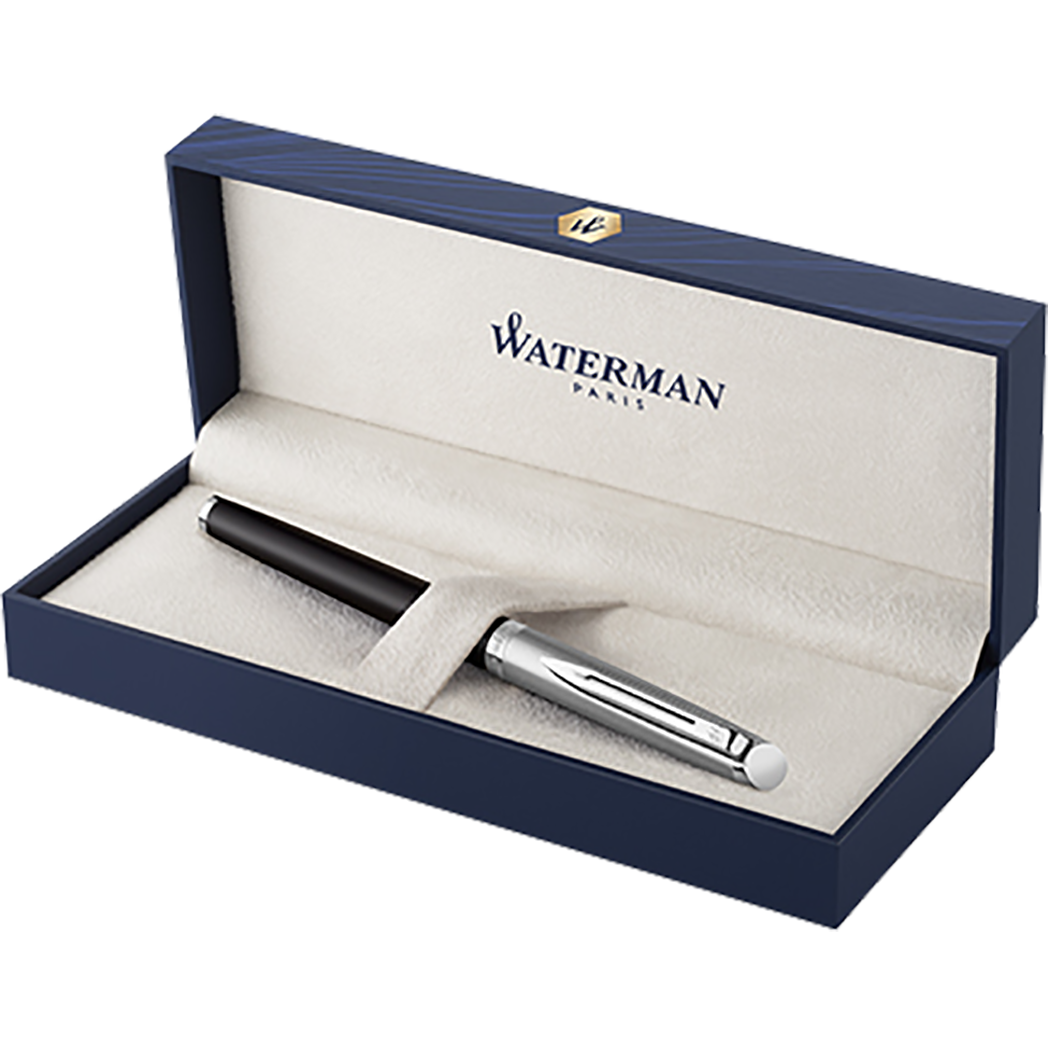 Waterman Hemisphere21 Fountain Pen - Matte Black - Chrome Trim-Pen Boutique Ltd