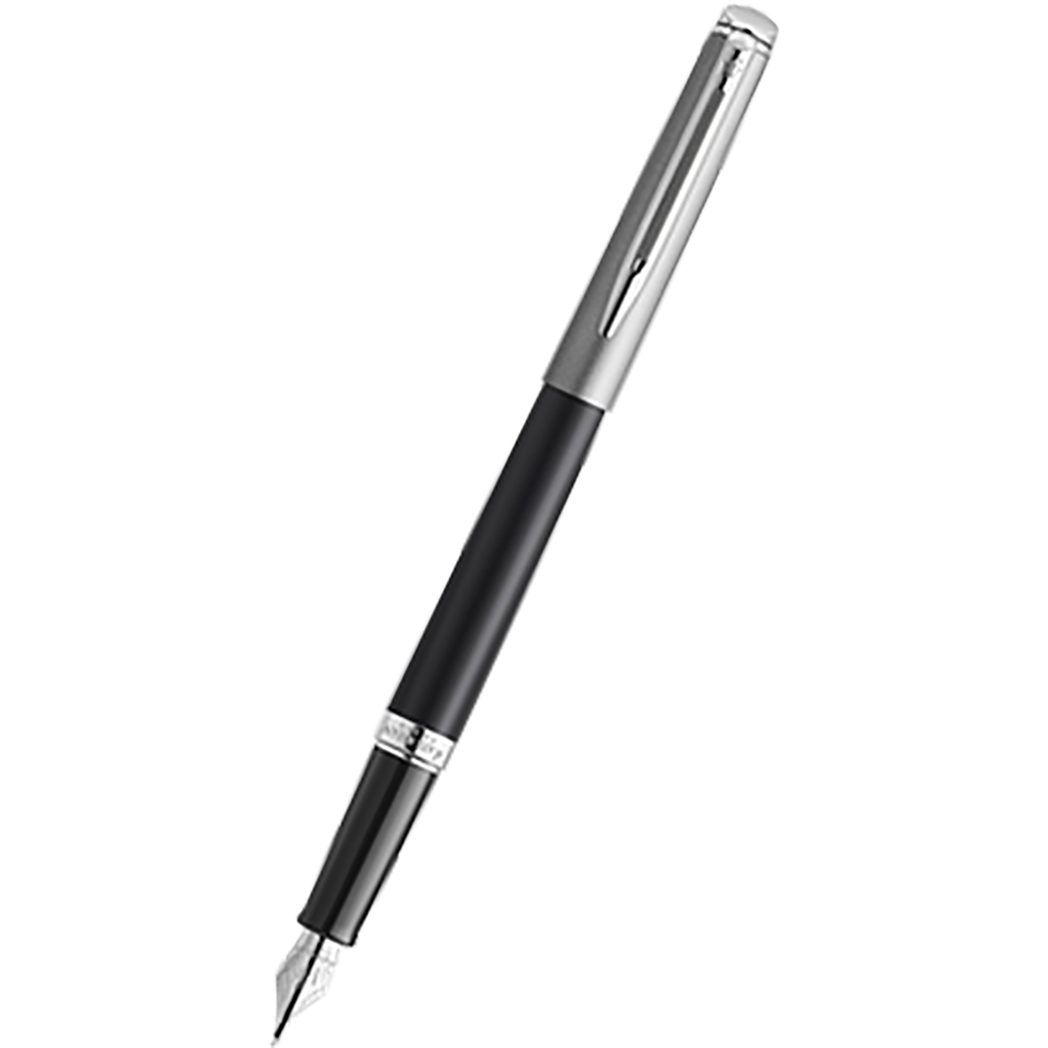 Waterman Hemisphere21 Fountain Pen - Matte Black - Chrome Trim-Pen Boutique Ltd