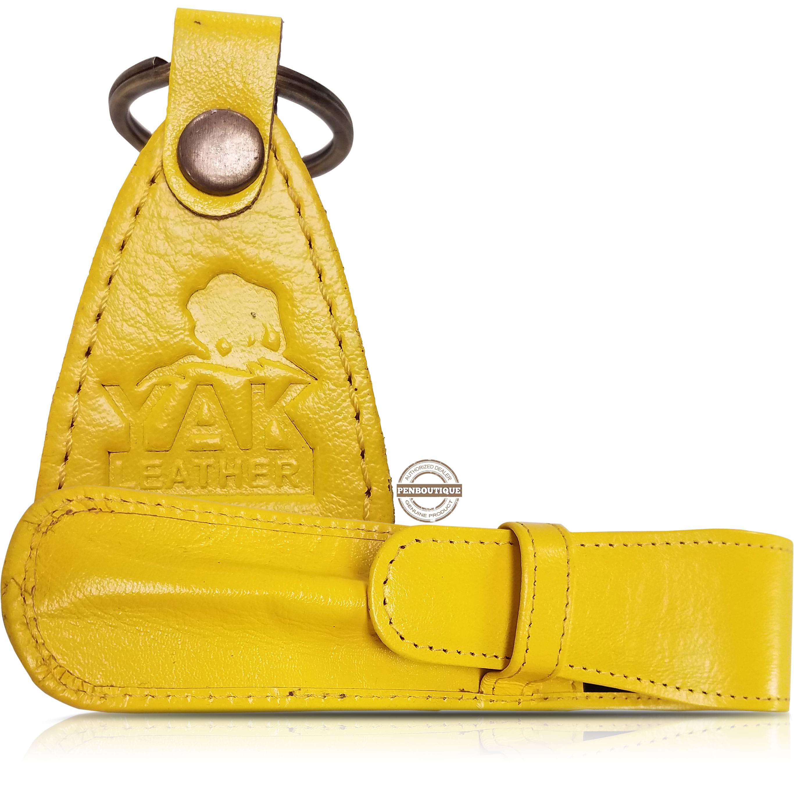 Yak Leather Single Case with Flap - Limoncello-Pen Boutique Ltd