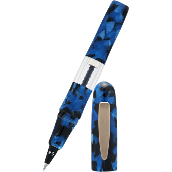 Yookers Gaia Fiber Pen - Marble Blue/Black-Pen Boutique Ltd