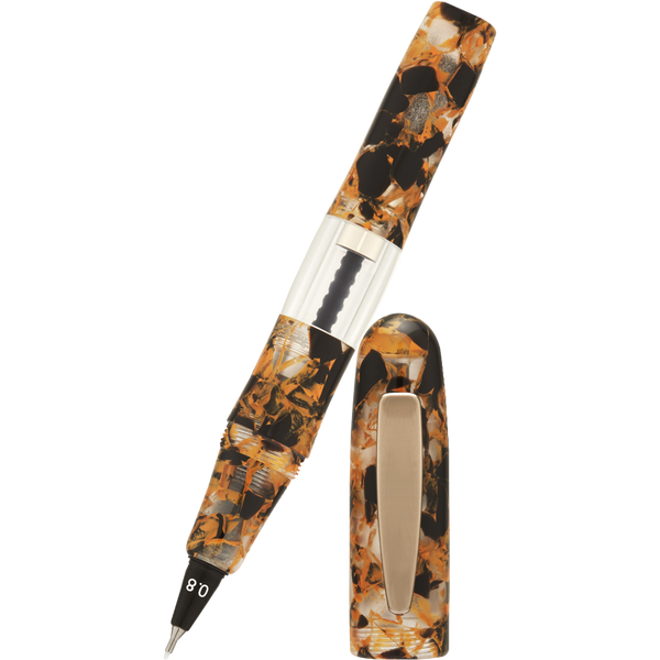 Yookers Gaia Fiber Pen - Marble Orange/Black-Pen Boutique Ltd