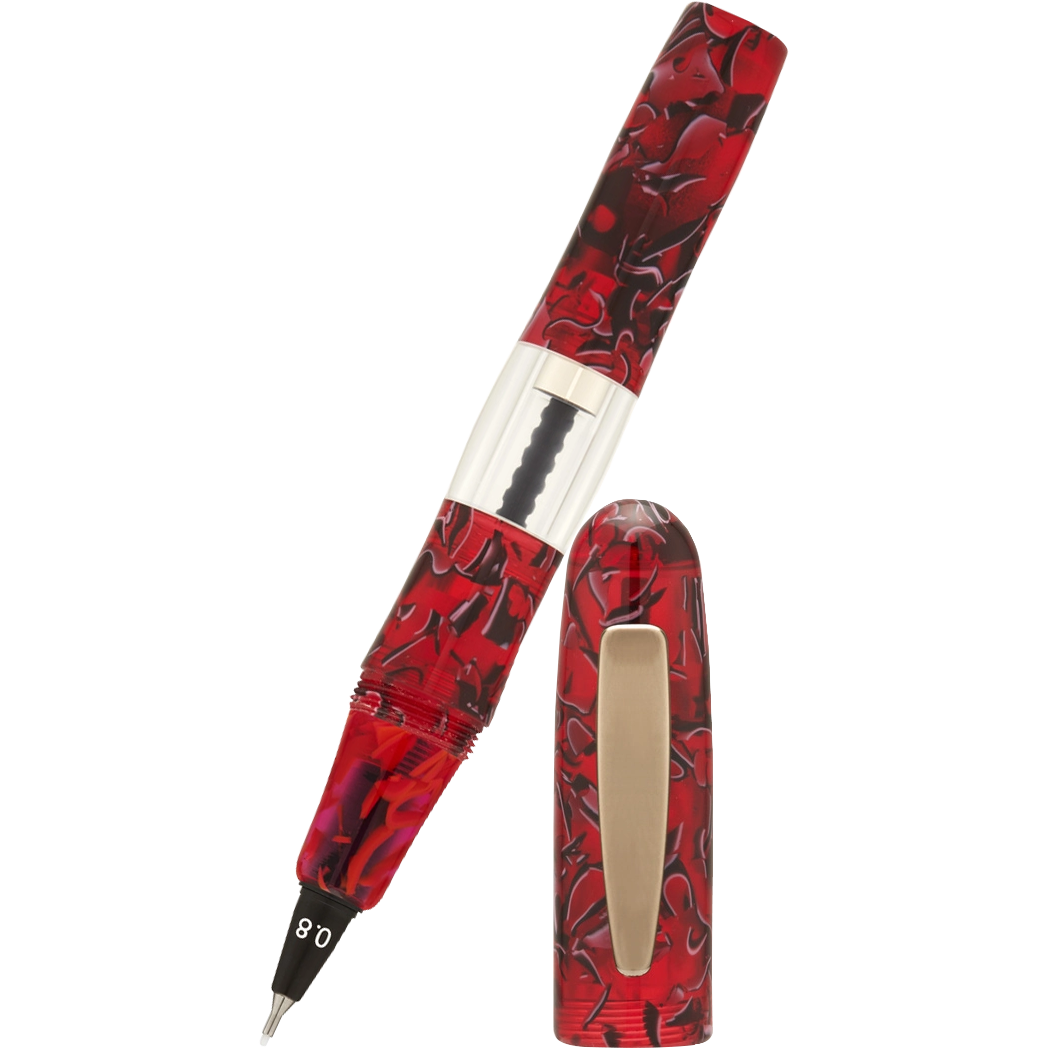 Yookers Gaia Fiber Pen - Marble Red/Black-Pen Boutique Ltd