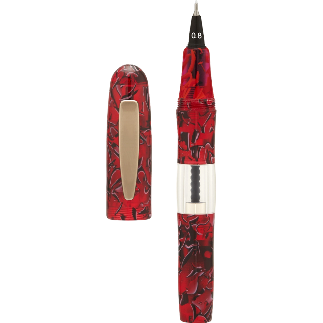 Yookers Gaia Fiber Pen - Marble Red/Black-Pen Boutique Ltd